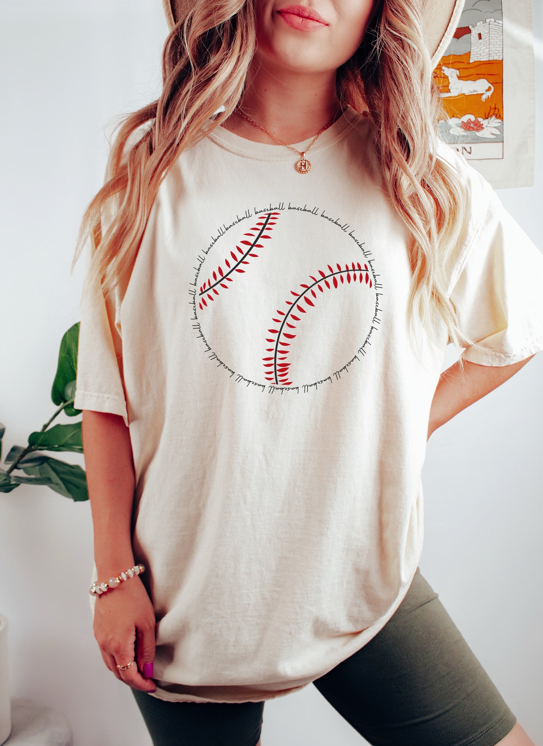 Collection of Baseball Word Art T-shirt in a gallery layout
