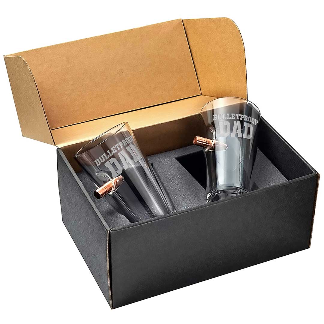 Collection of "Bulletproof Dad" Glasses in a gallery layout