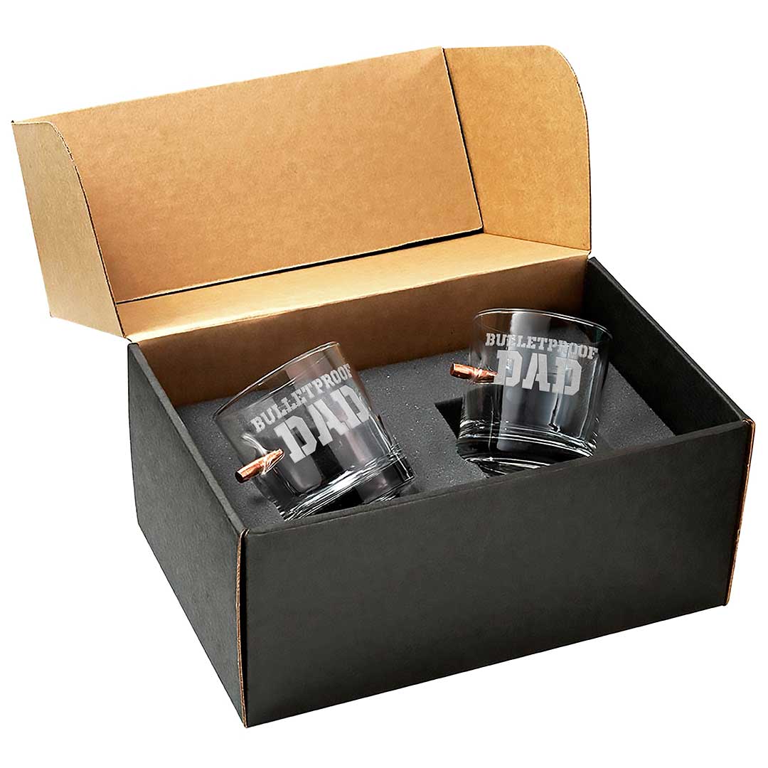 Collection of "Bulletproof Dad" Glasses in a gallery layout