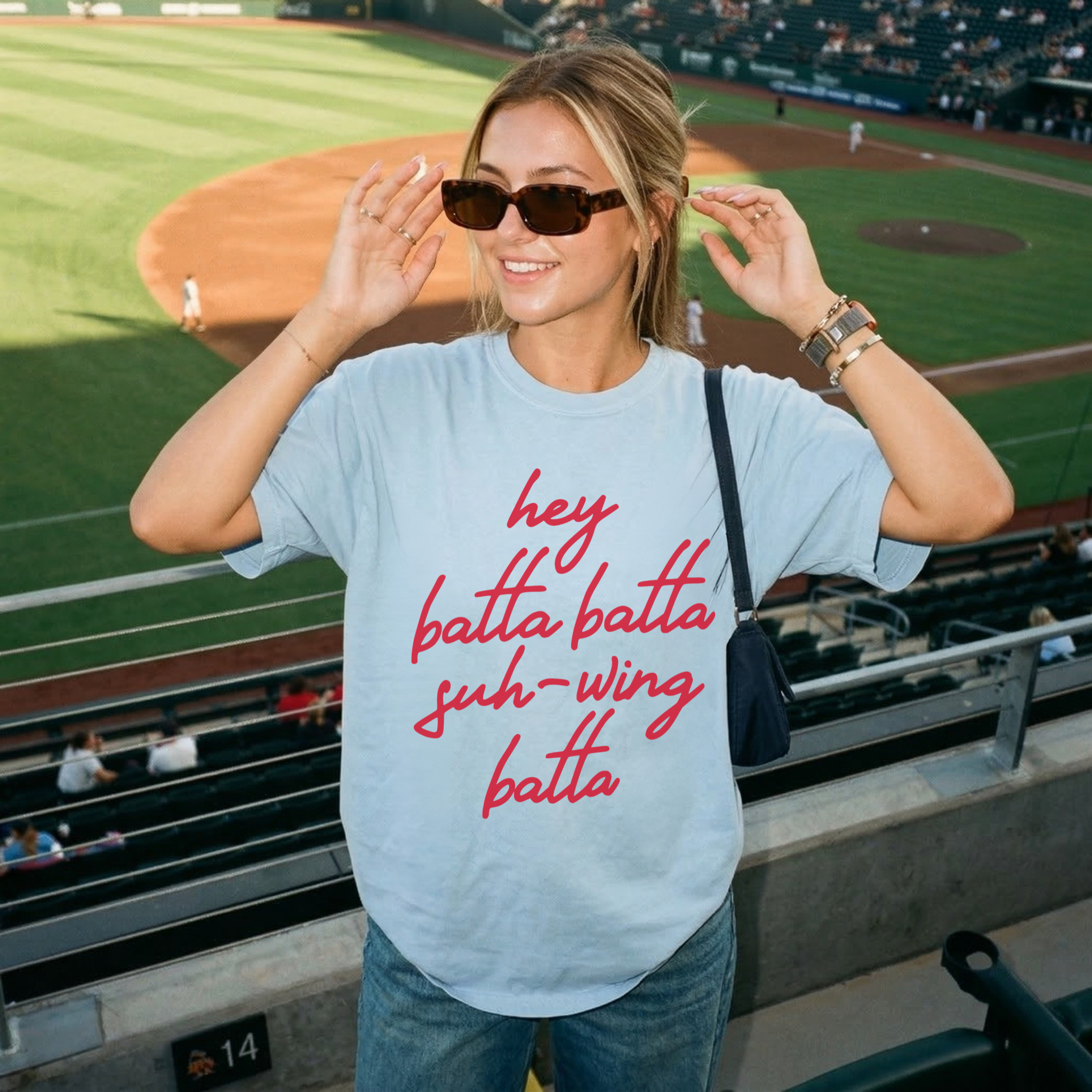 Collection of Hey Batta Batta Swing Batta Graphic Tee in a gallery layout