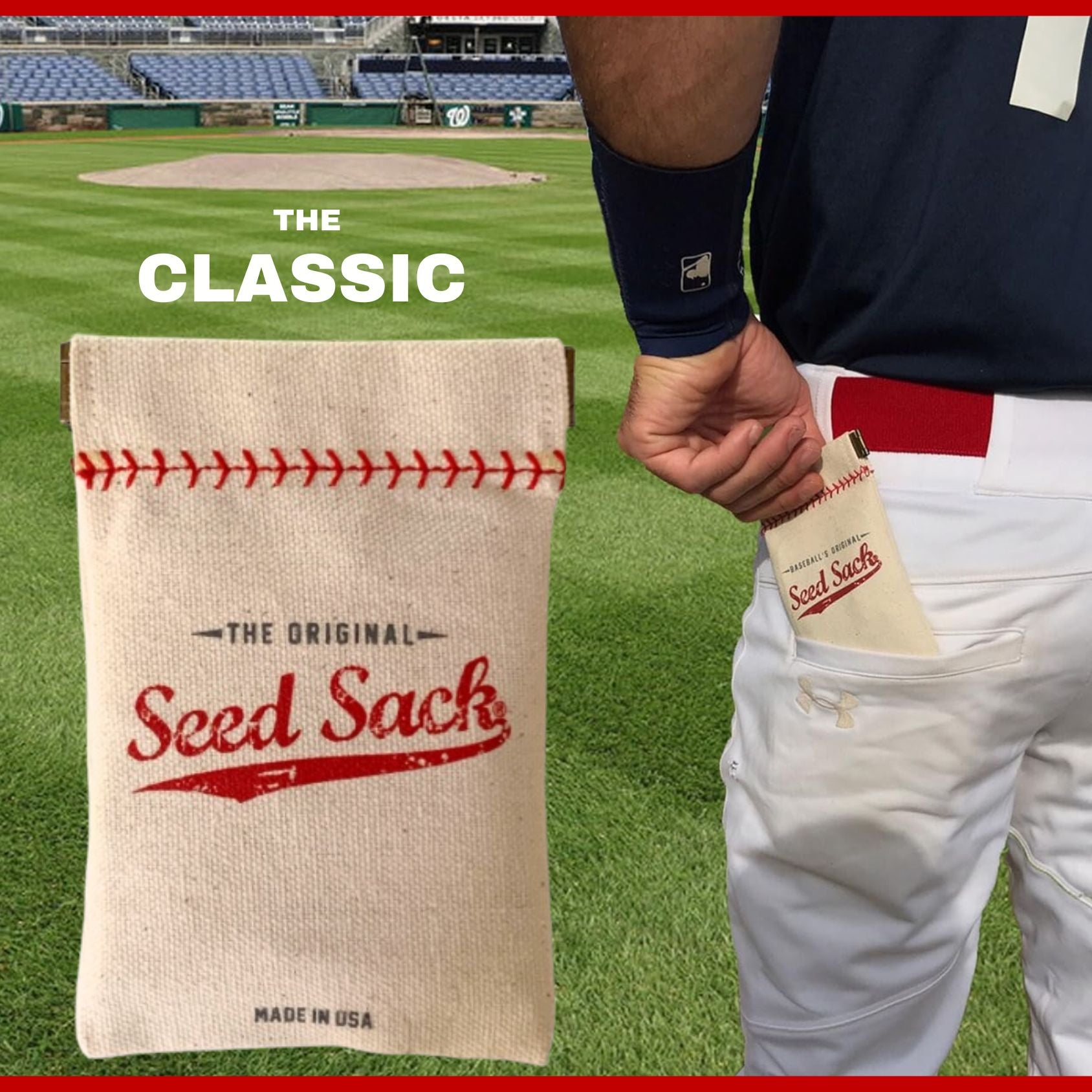 The Original Seed Sack® | Canvas Baseball Seed Pouch
