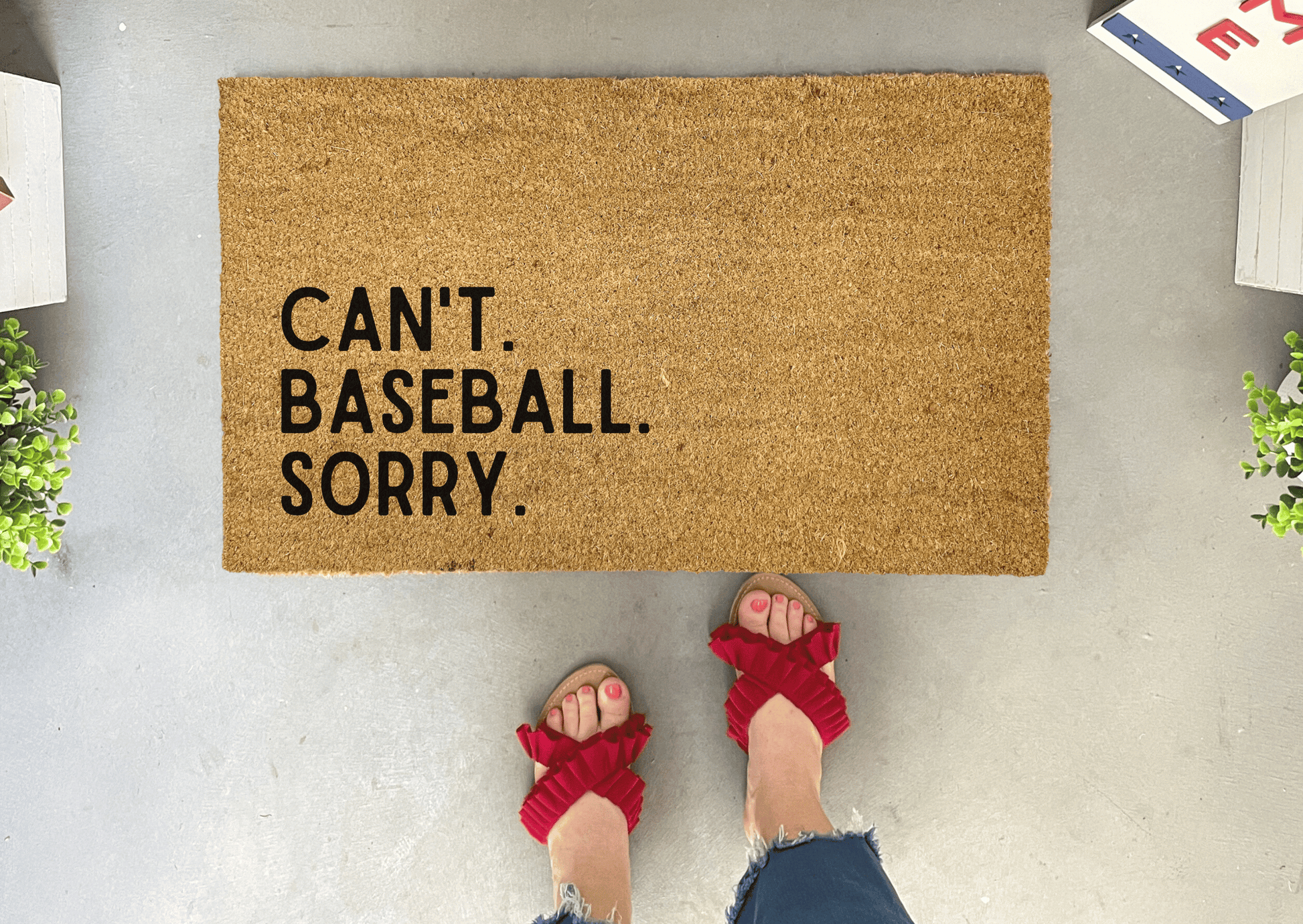 Funny Baseball Doormat