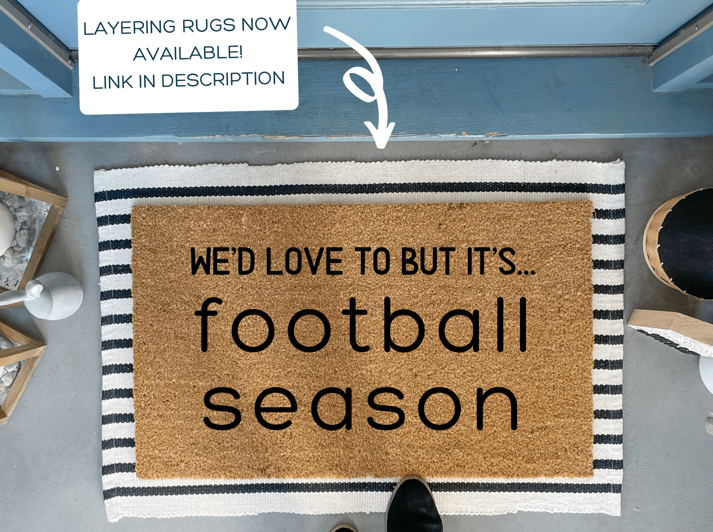 Collection of Funny Football Doormat in a gallery layout