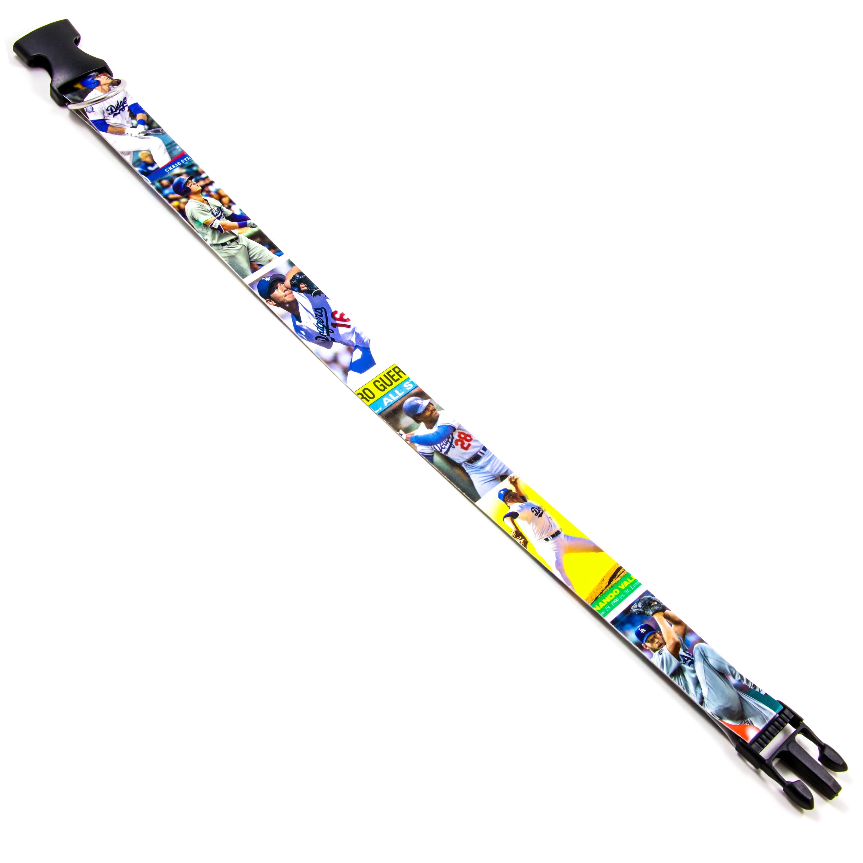 Collection of vintage baseball cards dog collar in a gallery layout