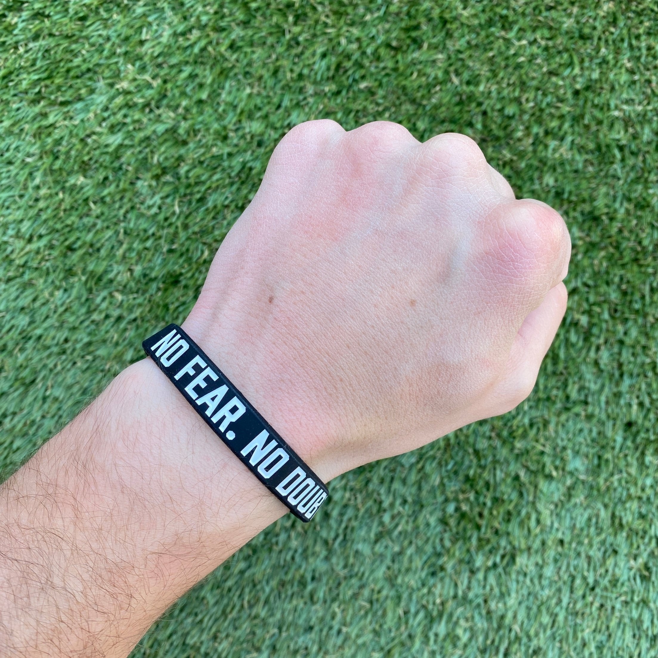 Collection of No Fear. No Doubt. No Weakness Wristband in a gallery layout