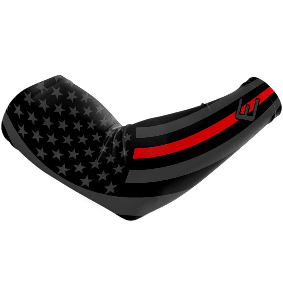 Collection of Black elbow pad with American flag design on a white background in a gallery layout
