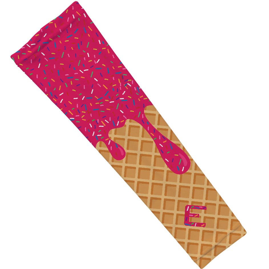 Collection of Yoga mat with waffle pattern and pink ice cream scoop design on a white background in a gallery layout