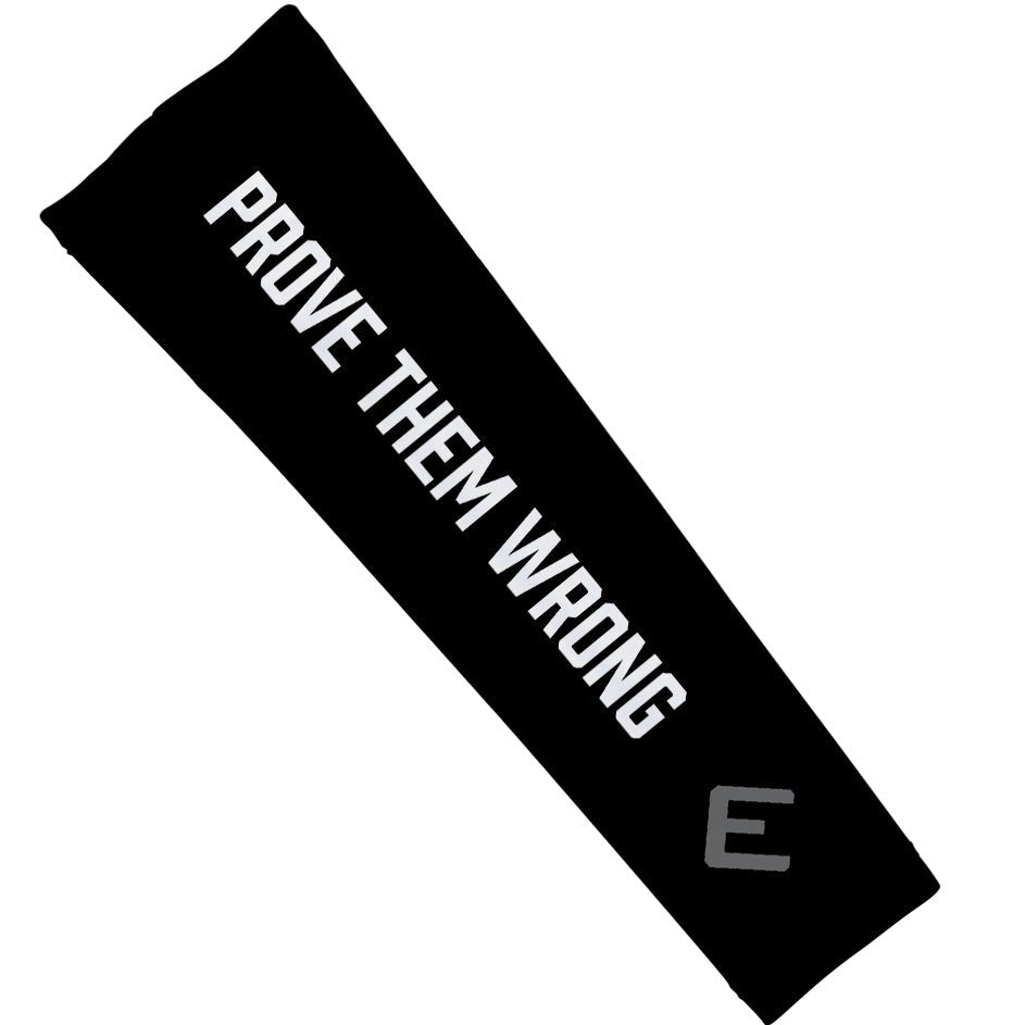 Collection of Black strap with 'PROVE THEM WRONG' text and a logo on a white background in a gallery layout