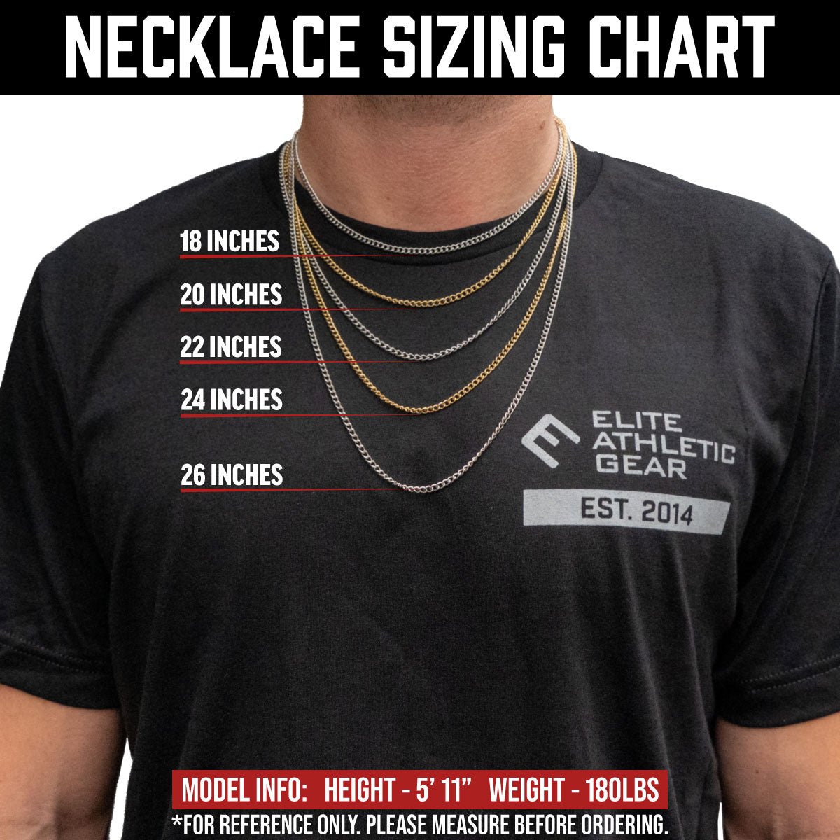 Collection of 3mm Cuban Link Chain Necklace in a gallery layout