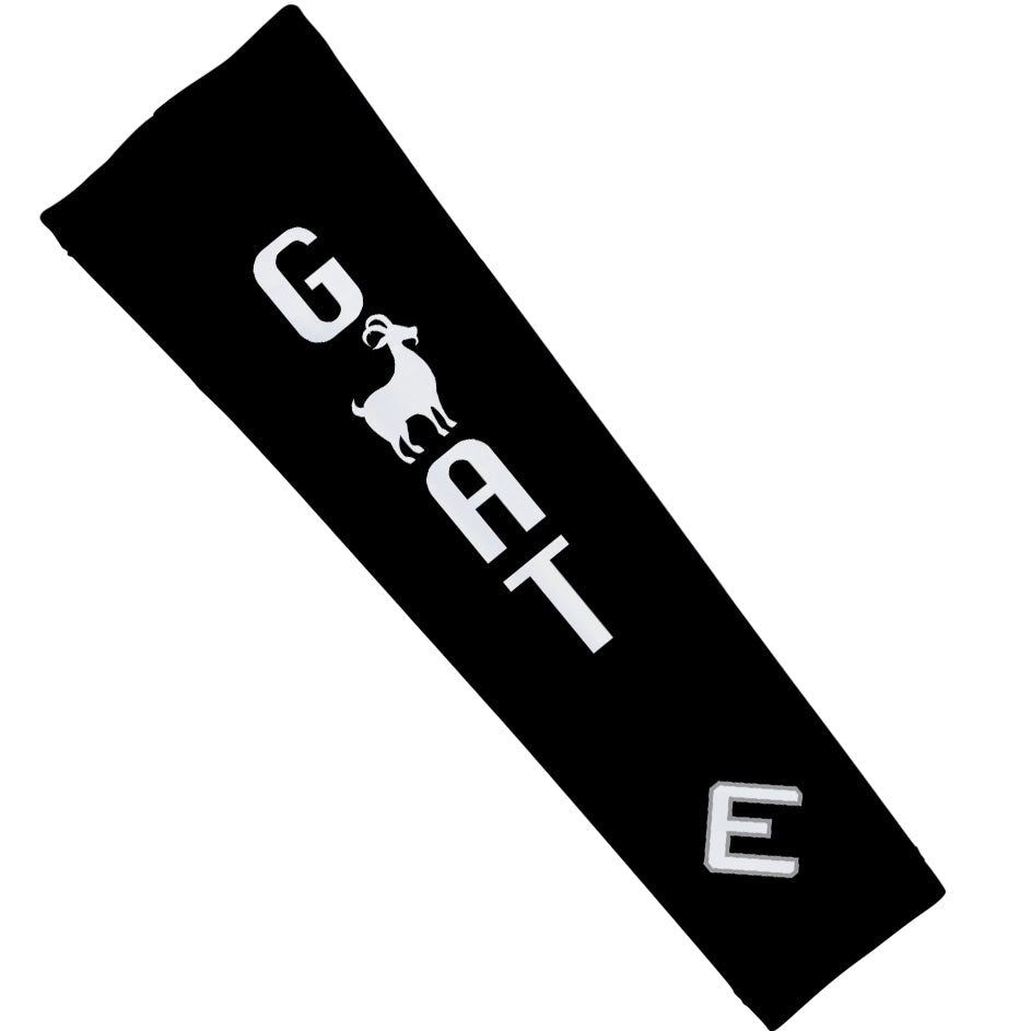 Collection of Black bandana with white text and goat graphic on a white background in a gallery layout