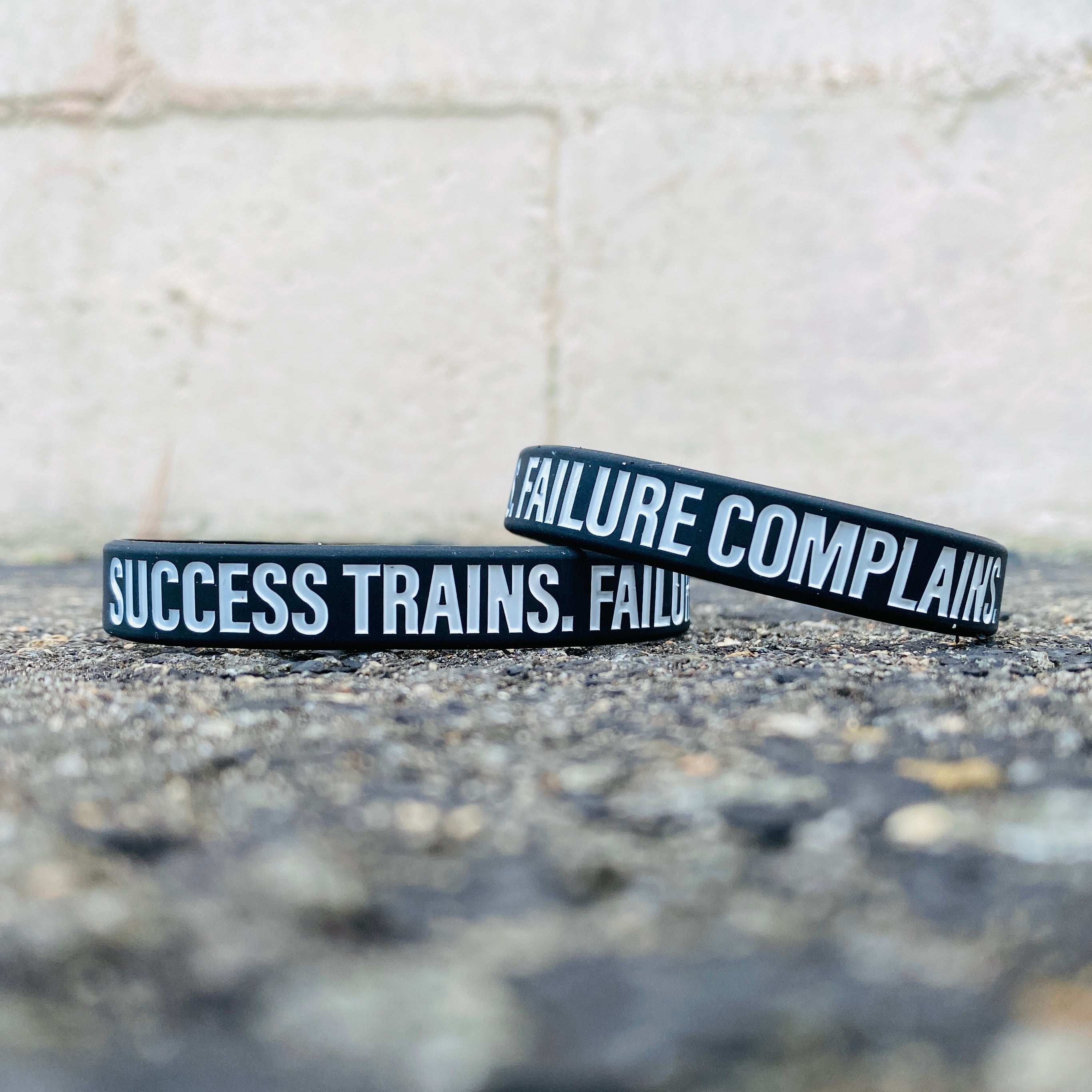 Collection of Success Trains. Failure Complains Wristband in a gallery layout