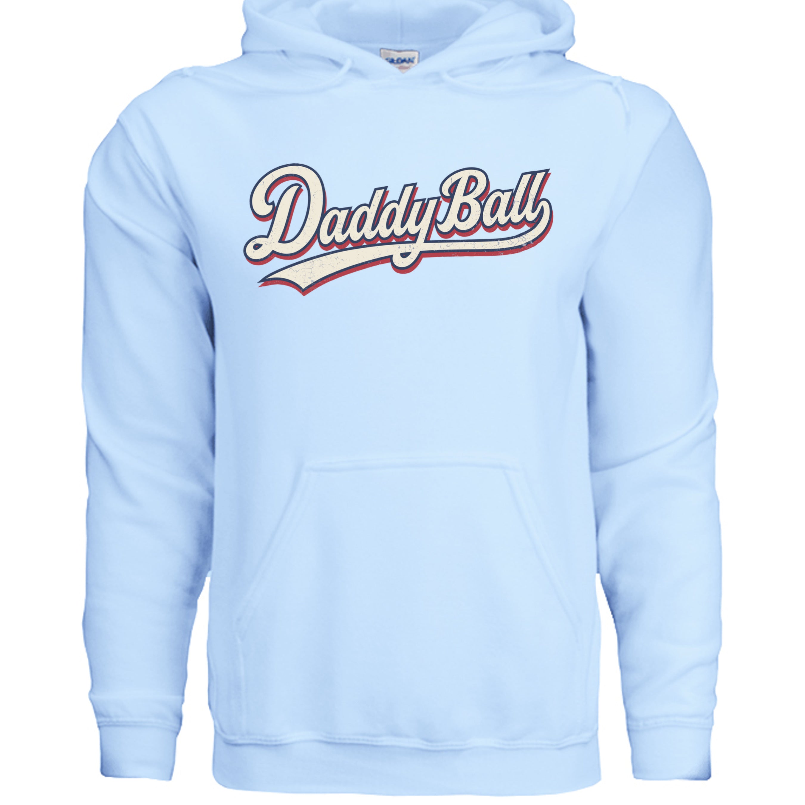 Collection of LIGHT BLUE daddy ball hoodie design in a gallery layout