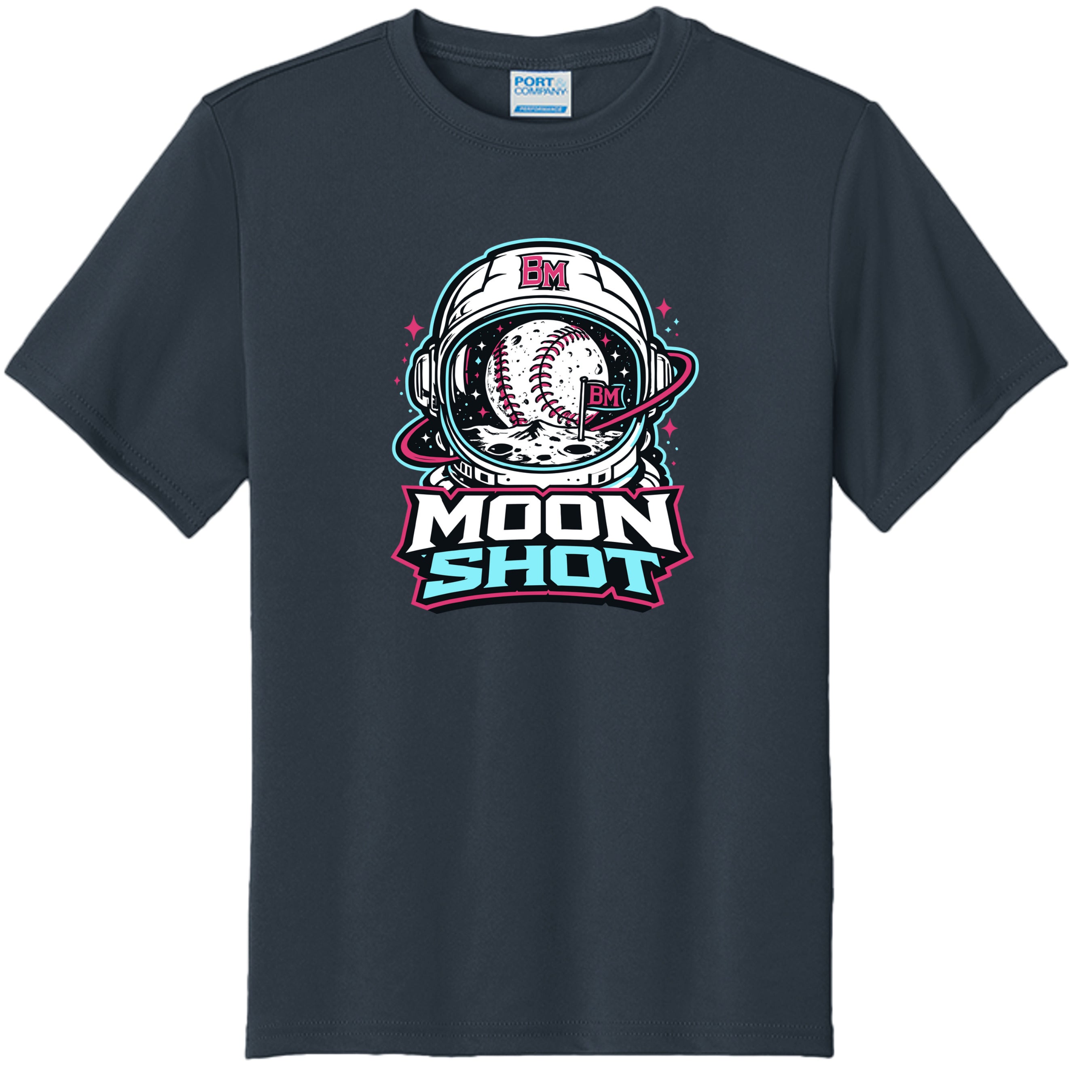 Collection of Moonshot blue t shirt in a gallery layout