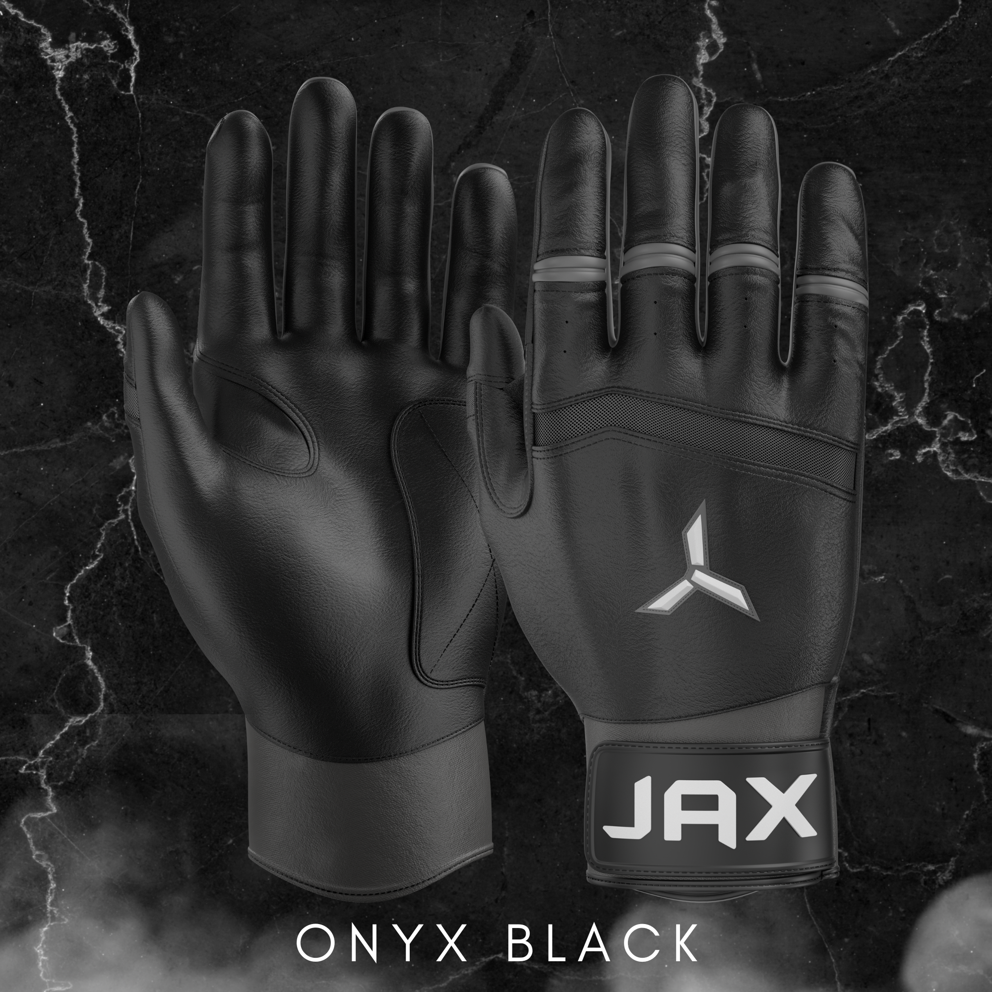 Collection of JAX Batting Gloves Onyx Black Pro Cuff in a gallery layout