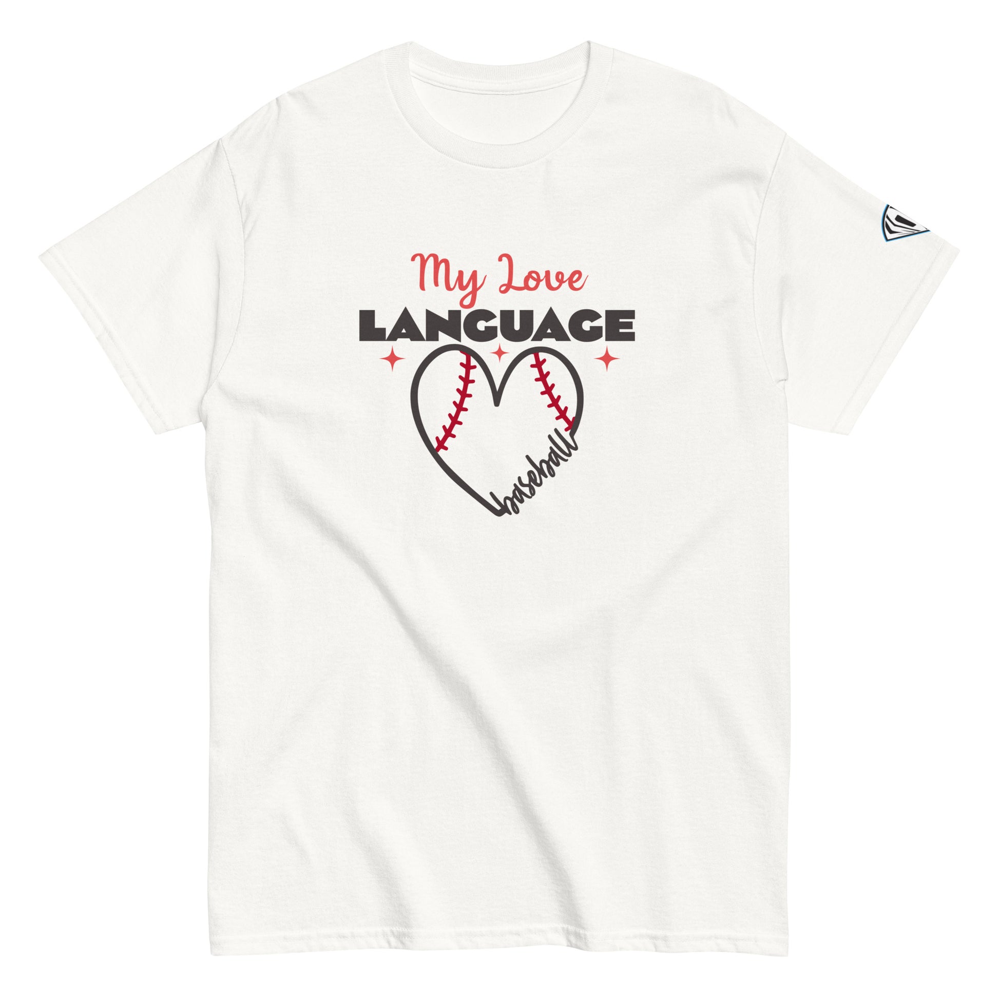 Baseball Heart Script T-Shirt