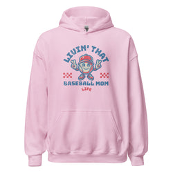 Collection of Living That Baseball Mom Life Hoodie in a gallery layout