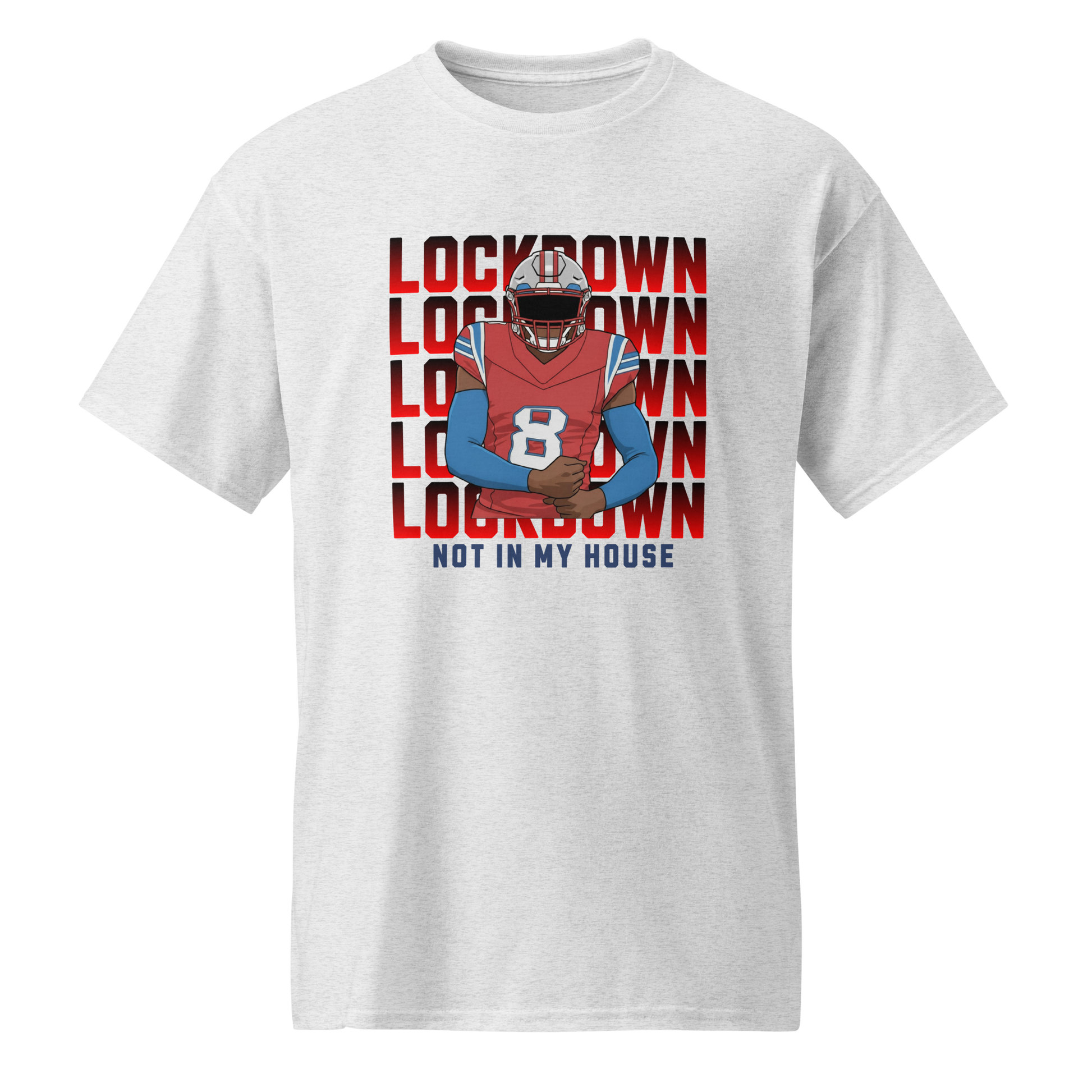 Lockdown Strapped Football T Shirt