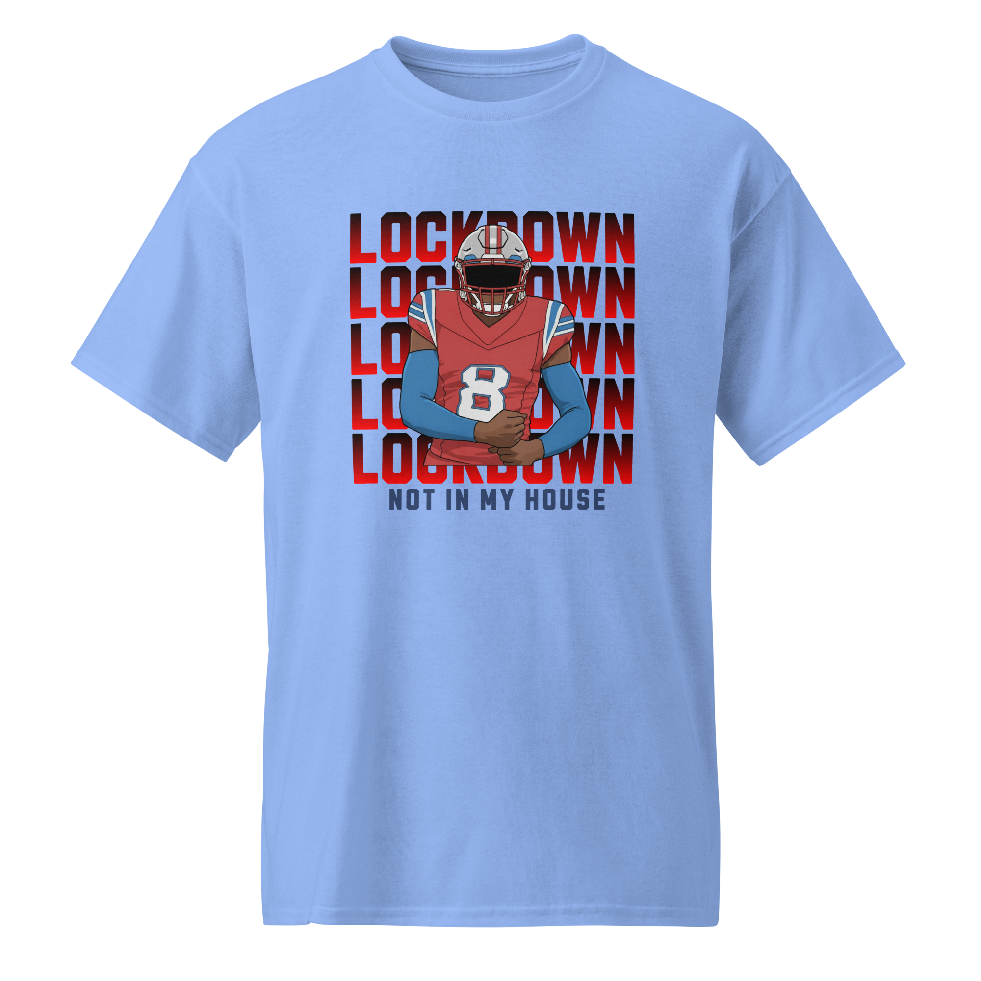 Collection of Lockdown Strapped Football T Shirt in a gallery layout