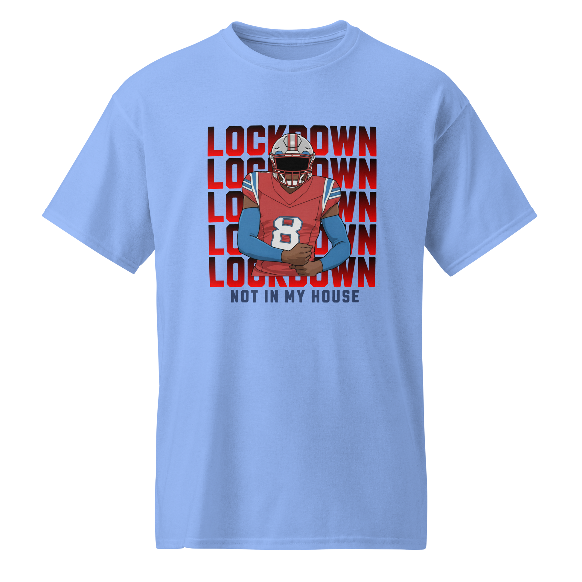 Lockdown Strapped Football T Shirt