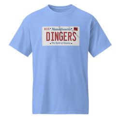 Collection of DINGERS Massachusetts License Plate T Shirt in a gallery layout