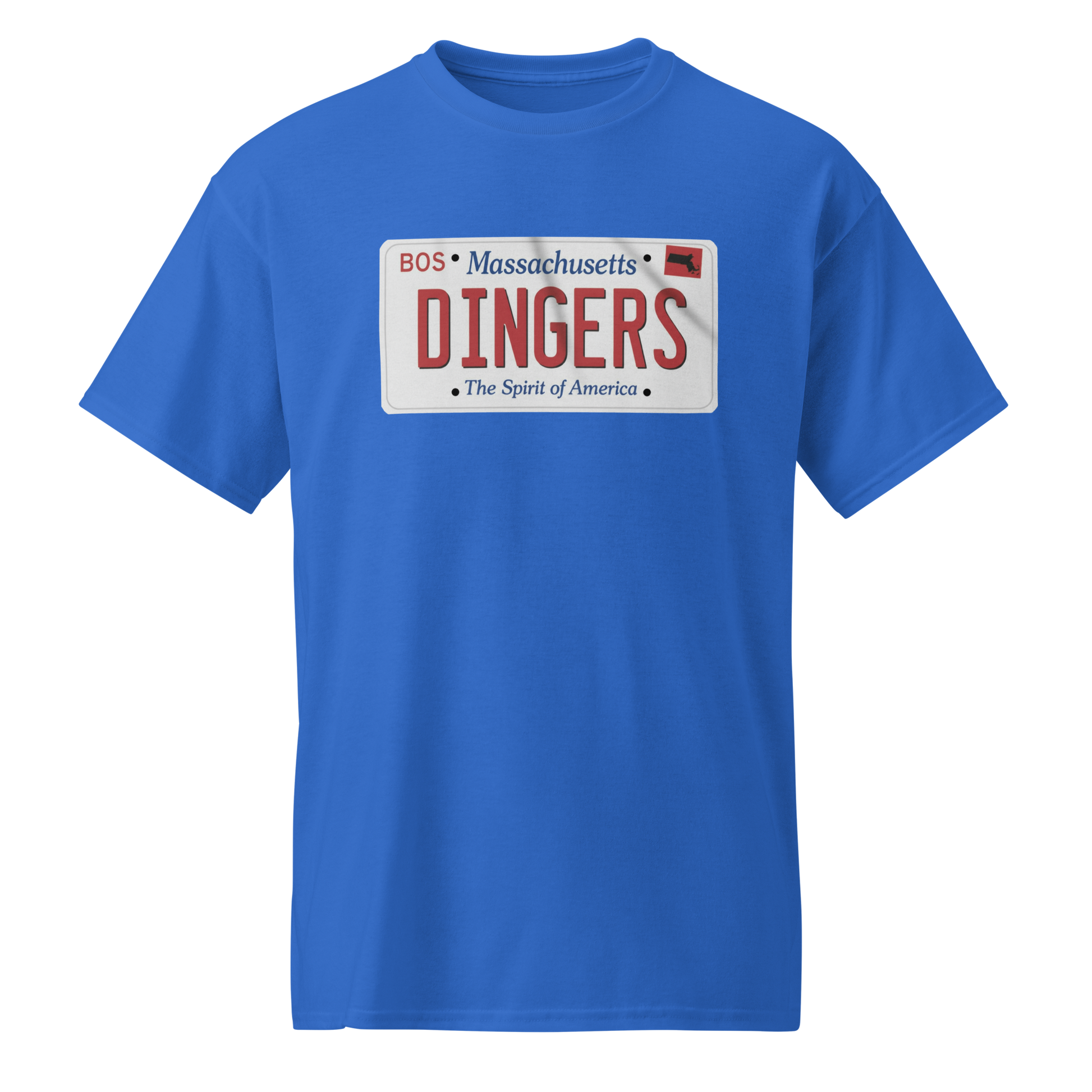 DINGERS Massachusetts License Plate T Shirt