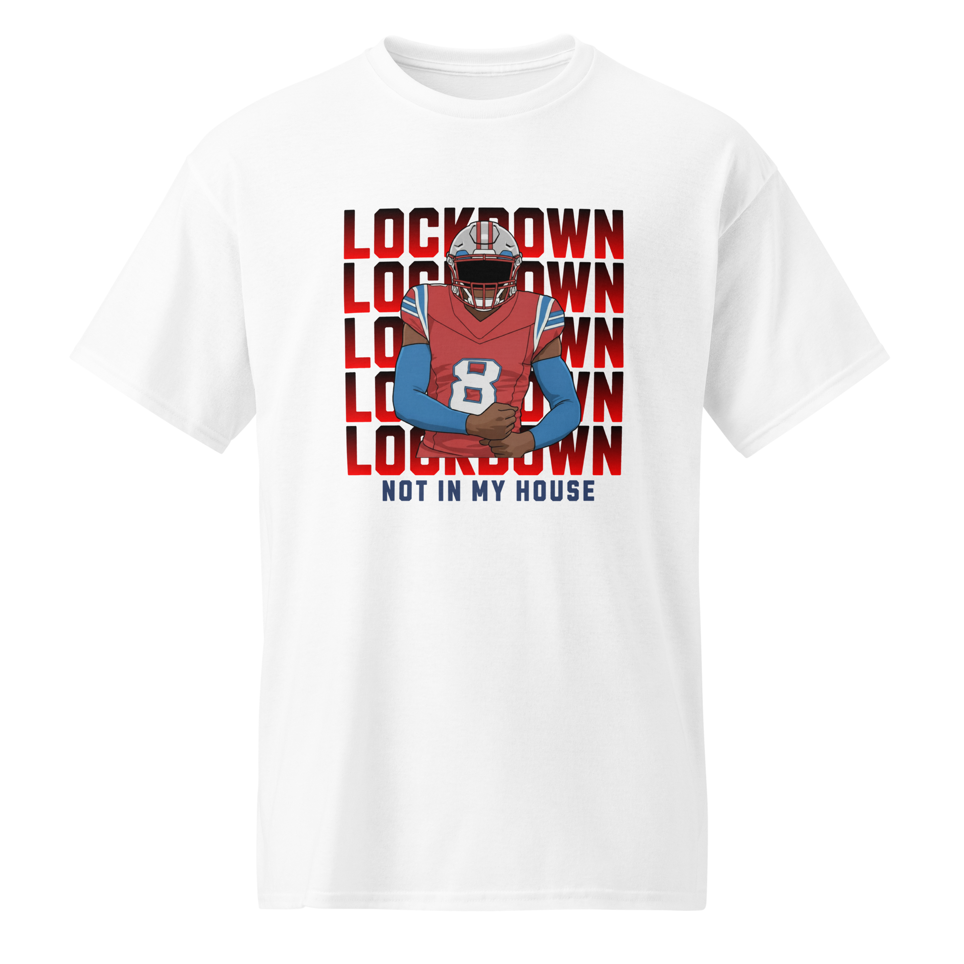 Lockdown Strapped Football T Shirt