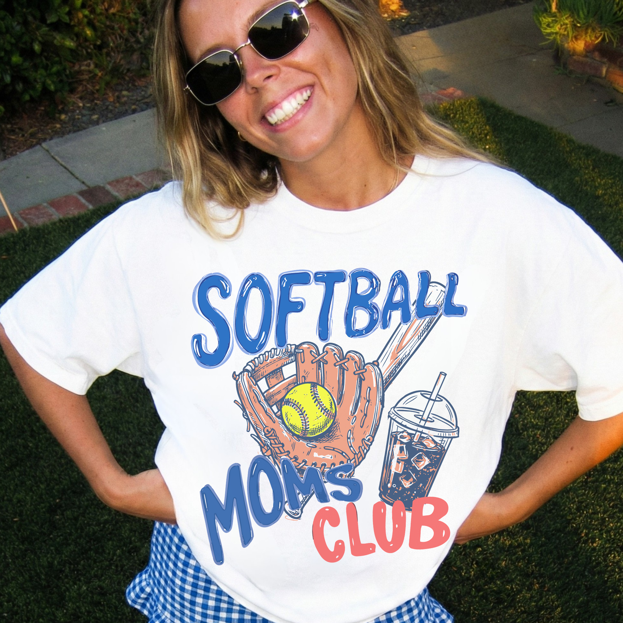 Collection of Softball Moms Club Graphic Tee – Cute Softball Mom Shirt in a gallery layout